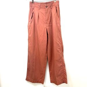 Madewell Women’s  Rust Pants size 8, high waist pleated office wear twill
